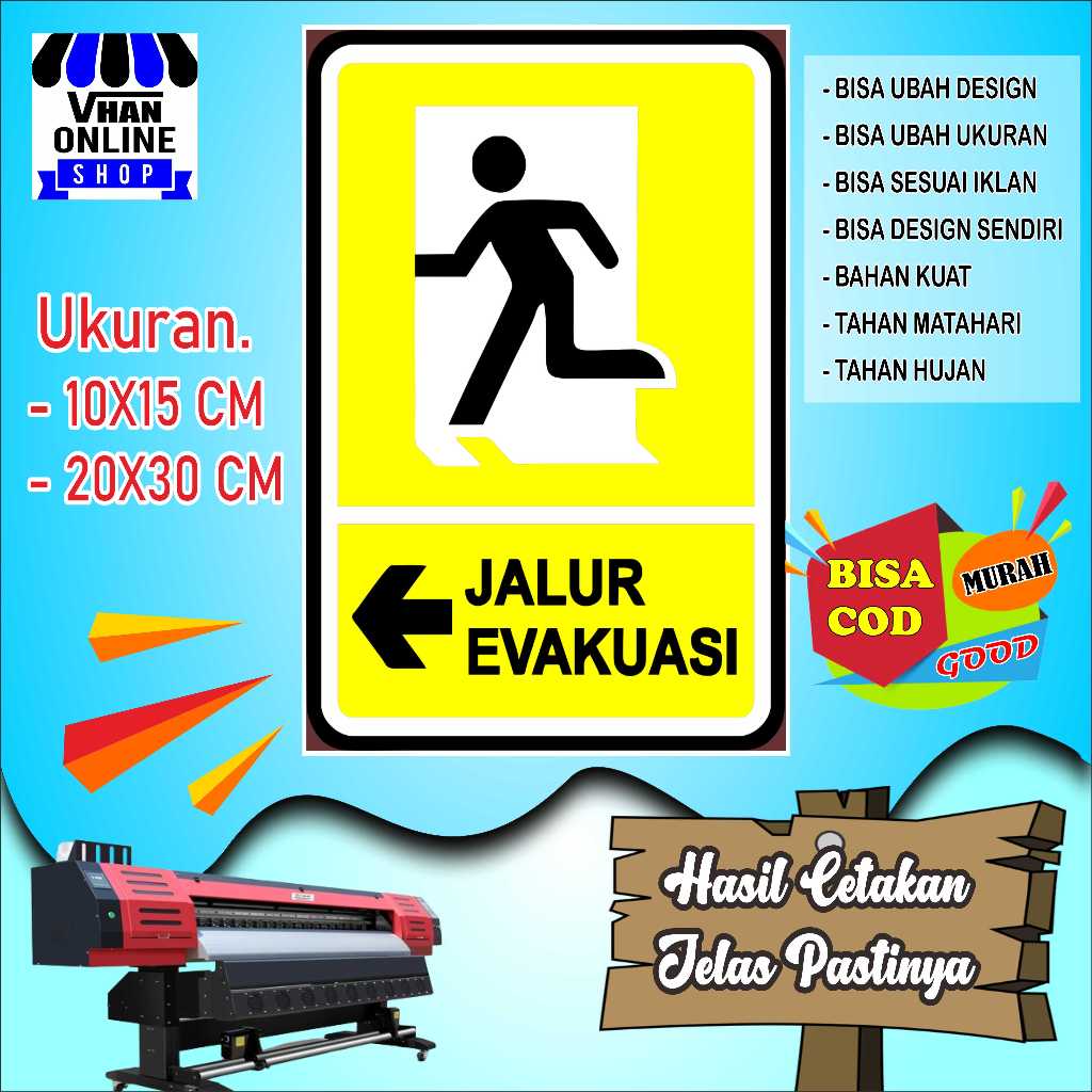 

Cetak Sticker Tempelan Untuk Jalur Evakuasi Kuning