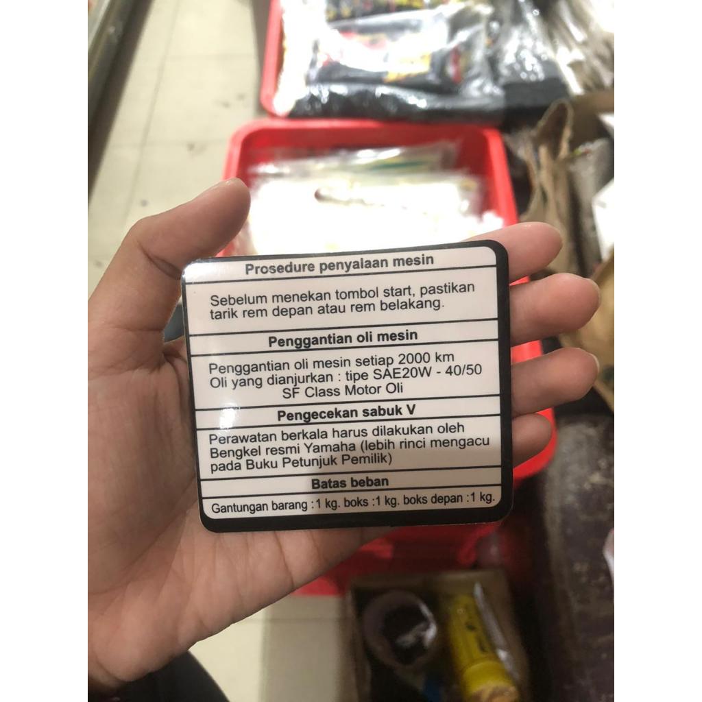 STIKER WARNING / STIKER PROSEDUR HONDA MOTOR