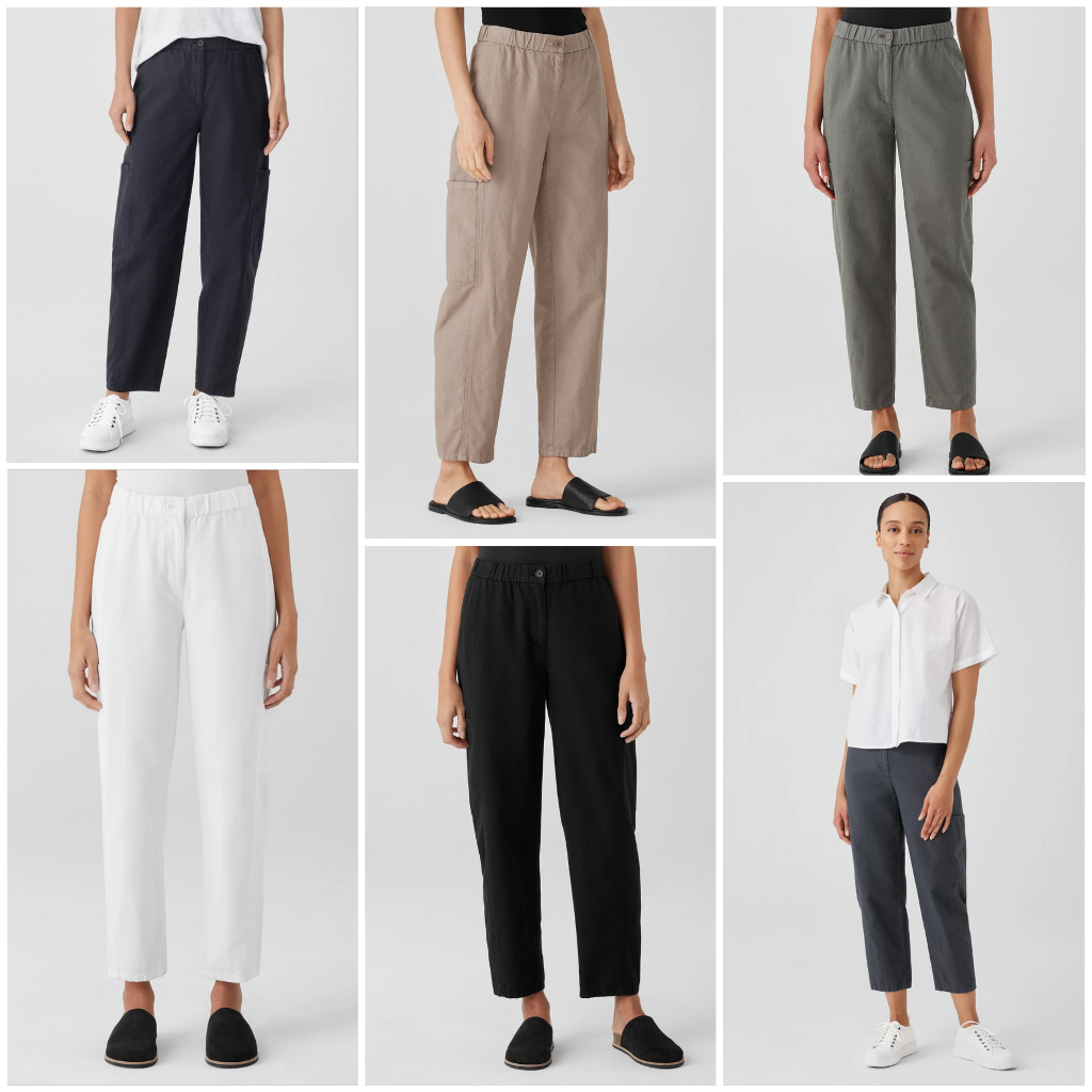 Celana Eil*n F Cotton Hemp Stretch Lantern Side Pockets