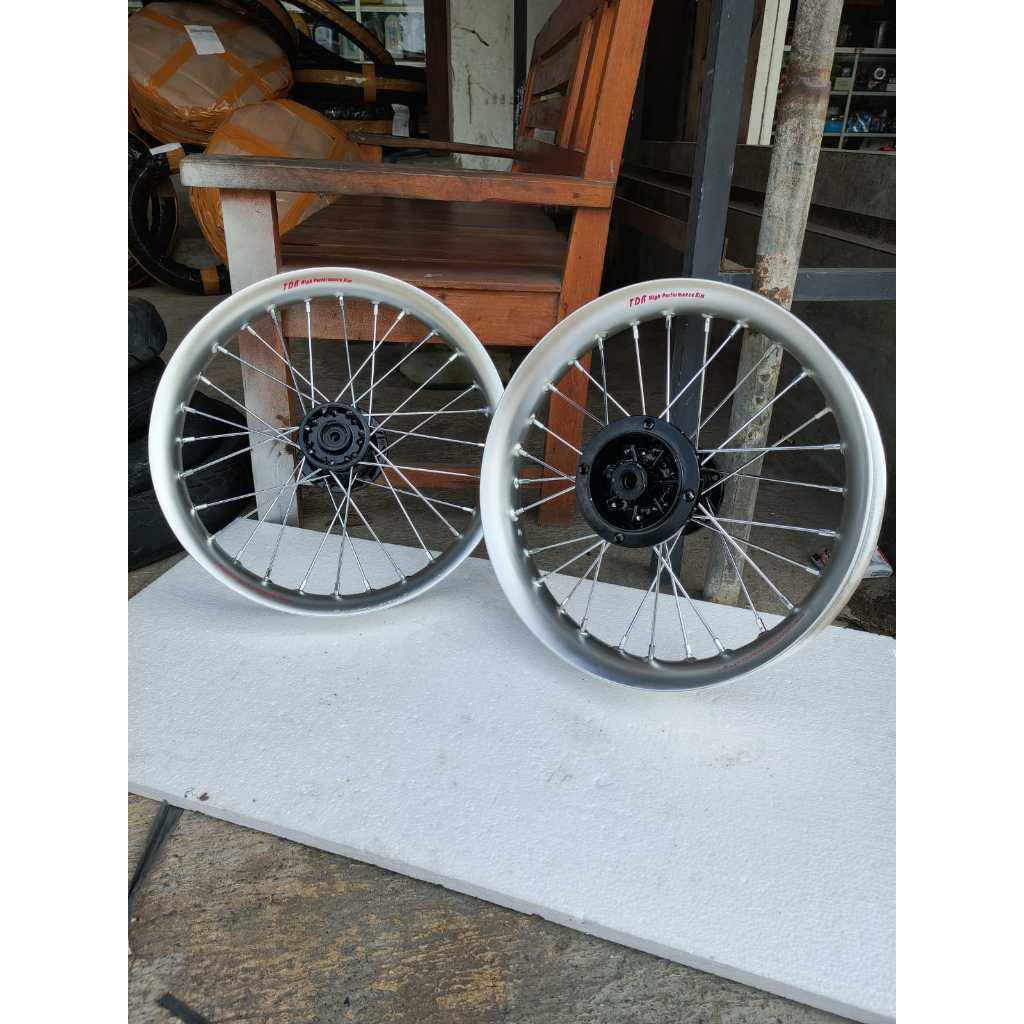 Velg TDR Silver PNP KLX Ring 17 Ukur 215/250 Murah Tanpa Ban