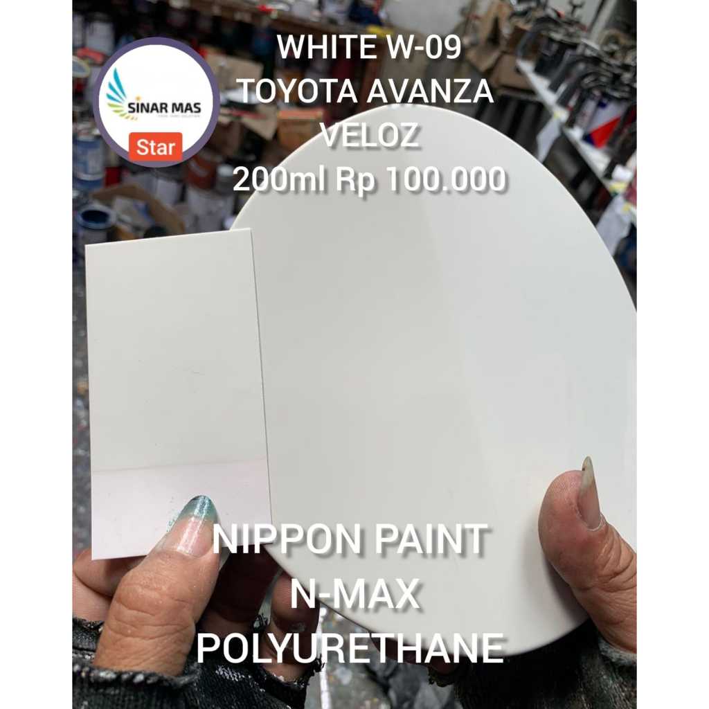 Cat WHITE-09 TOYOTA AVANZA VELOZ cat mobil/motor cat PU cat Nippon Paint cat polyurethane cat Custom