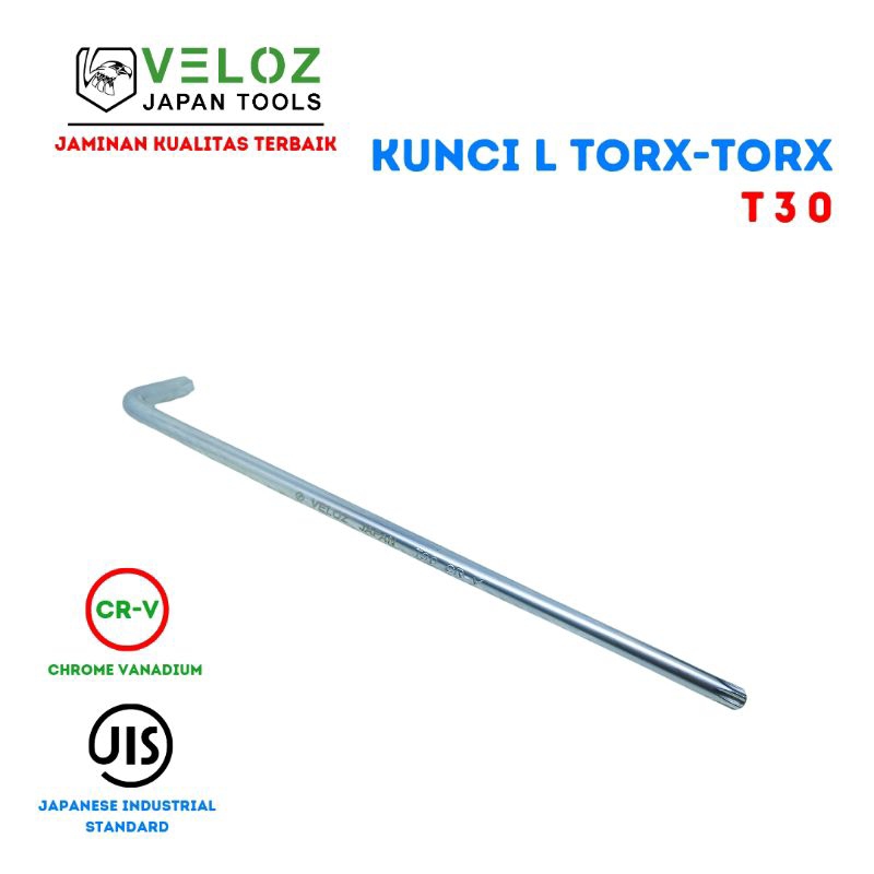 VELOZ Kunci L T30 Model Panjang Torx Key Long / Kunci L Bintang t30