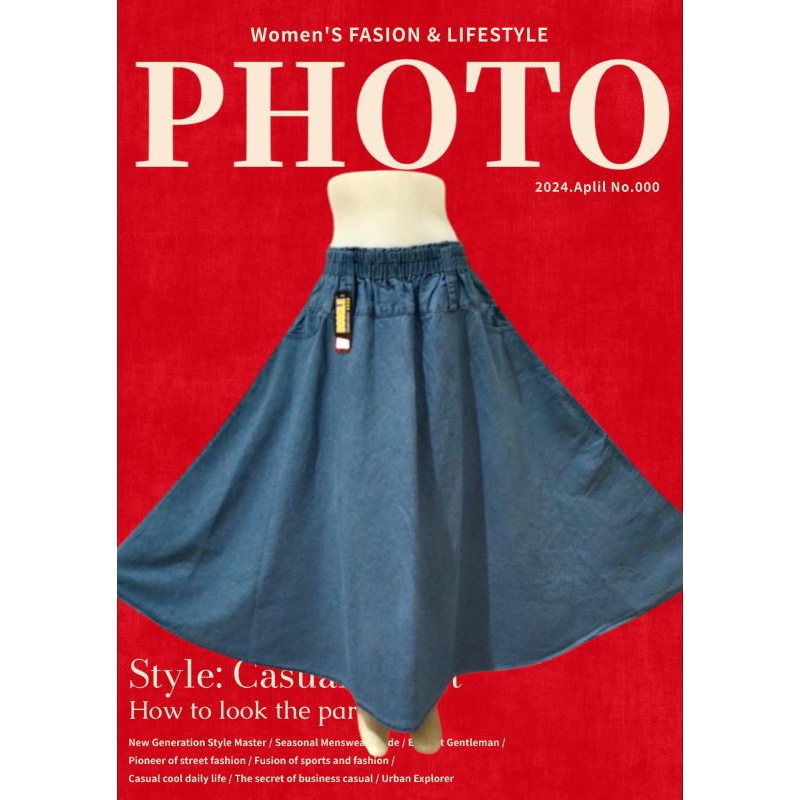 Rok Payung Jeans/rok umbrella/rok payung jeans premium wanita/rok panjang/rok jeans/rok payung panja