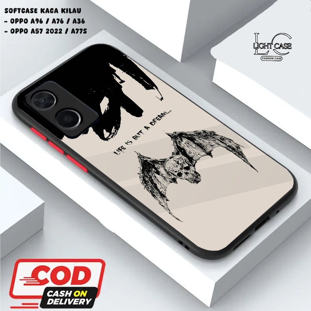 LIGHT CASE SOFTCASE GLOSSY (KACA KILAU) OPPO A96 / A76 / A36 || OPPO A57 2022 / A77S dan ALL TYPE SM