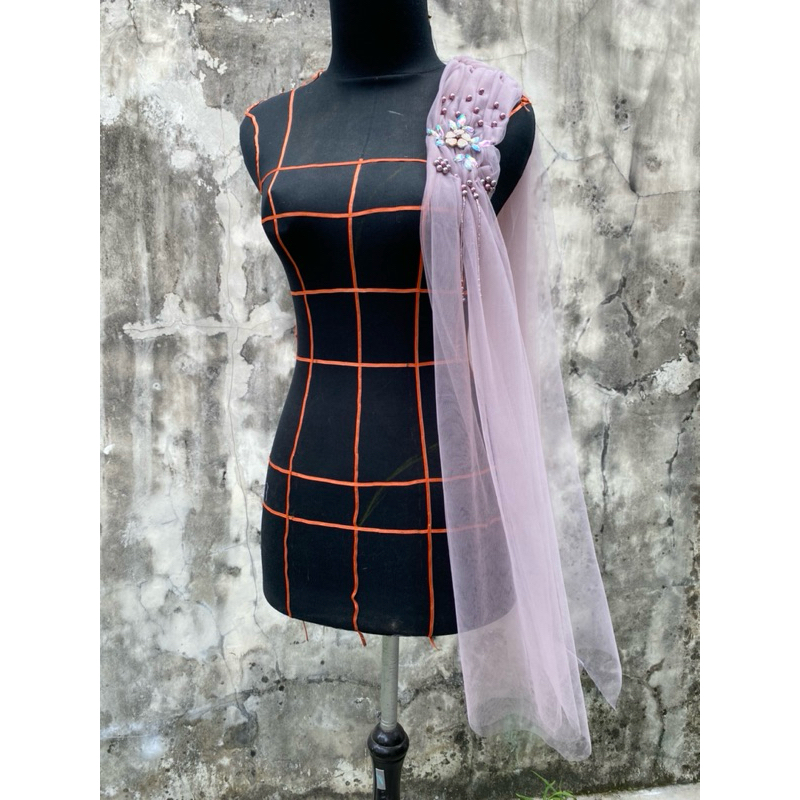 hanna selendang, selendang tille, selendang pundak, selendang lepas pasang, selendang kebaya