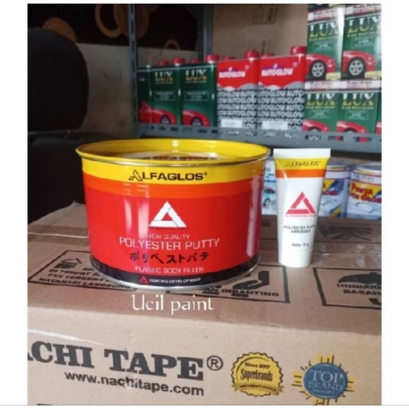 Dempul Alfaglos 1kg/Dempul Kayu/Dempul Mobil/Dempul Besi/Dempul Motor & Dll