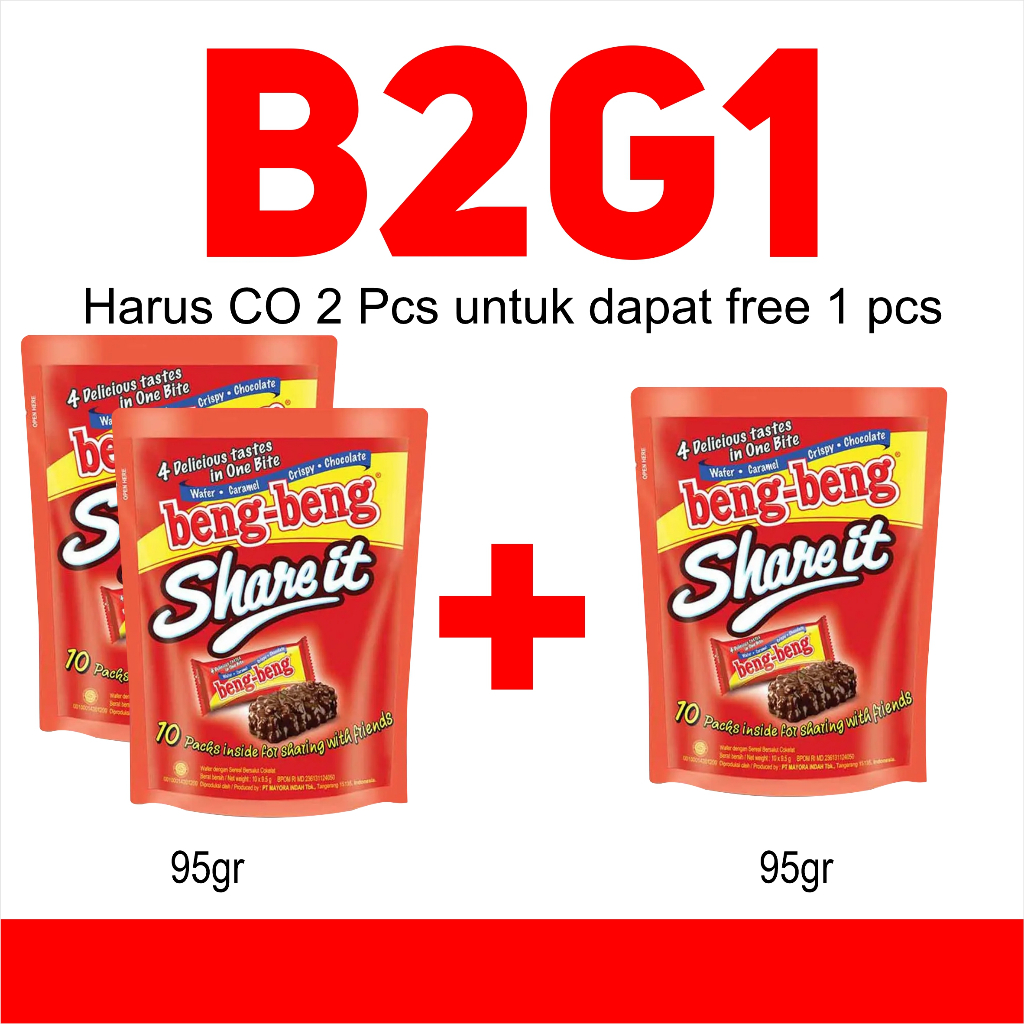 

[ B2G1 ] BENG BENG SHARE IT ISI 10 PCS | 10X9.5 | PROMO | MURAH | BERKUALITAS | SEHAT | ENAK | HIGH QUALITY | EXCLUSIVE | SNACK