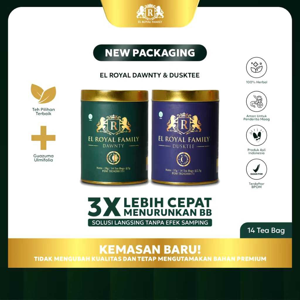 

El Royal Premium Herbal Tea (Morning Slimming Tea + Night Slimming Tea) original