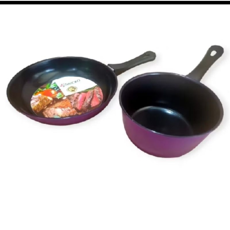 PANCI SET Fryfan anti lengket teflon panci omicko