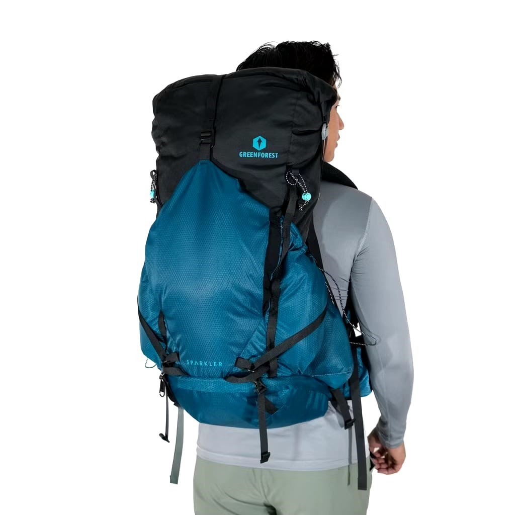CARRIER LIGHTWEIGHT 50L SPARKLER GREENFOREST FREE RAINCOVER