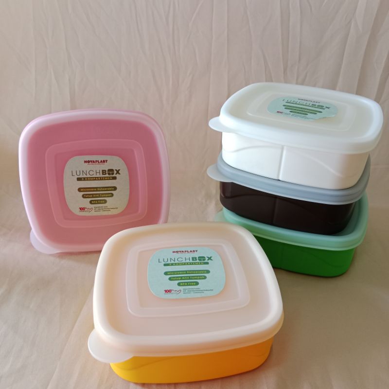 Lunch Box Sekat / Kotak Makan Plastik Hoyaplast