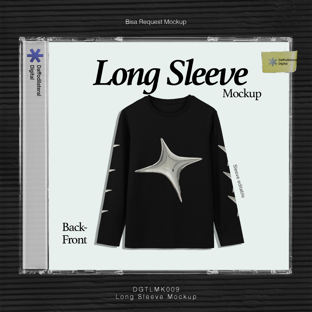 Mockup Long Sleeve | Mockup Kaos Lengan Panjang