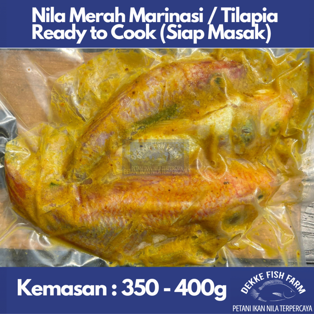 

Ikan Nila Merah Marinasi Bumbu Kuning / Marinated Red Tilapia Ready to Cook (Siap Masak) Kemasan 350