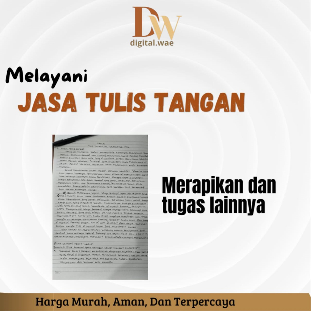 jasa tulis tangan profesional cepat dan murah