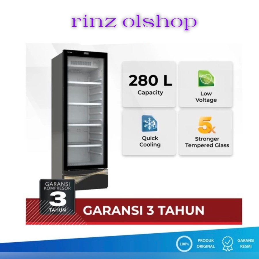 SHOWCASE POLYTRON SCN238X KULKAS PENDINGIN MINUMAN SCN238