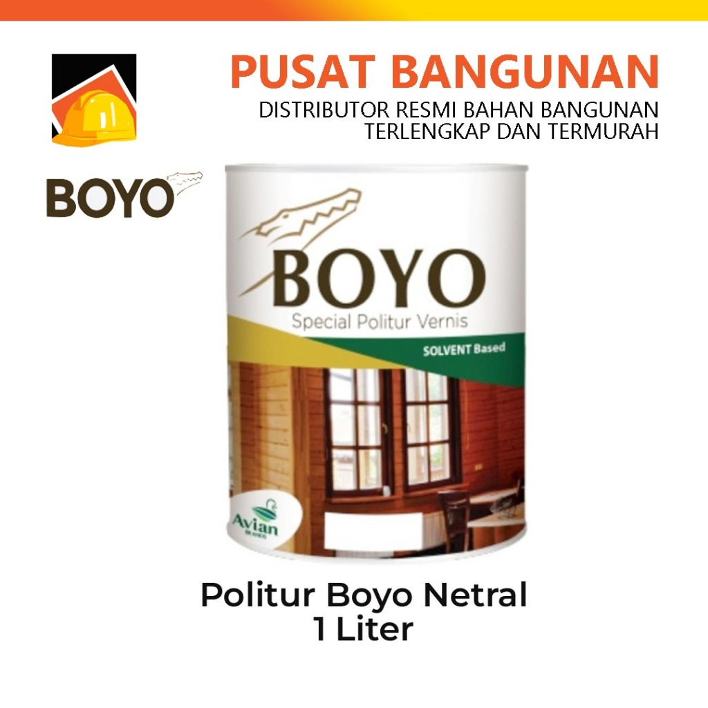 Cat Politur Boyo Netral 1Liter - Cat Kayu