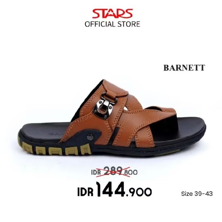 BARNET sandal jepit pria dewasa/ Remaja laki-laki Reno King 09 Coklat tan