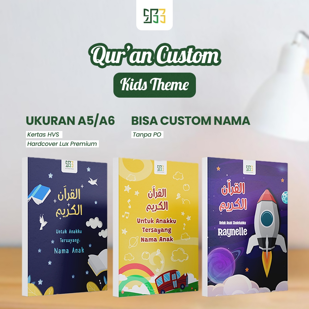 Al-Quran Custom Ukuran A5 HVS Kids Version Quran Terjemah Tajwid Hafalan