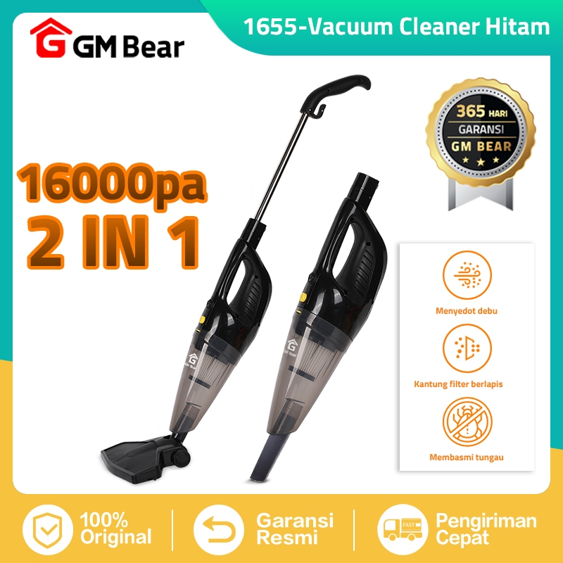 GM Bear 1655 Vacuum Cleaner - Penyedot Debu Serbaguna Hitam 16000 Pa