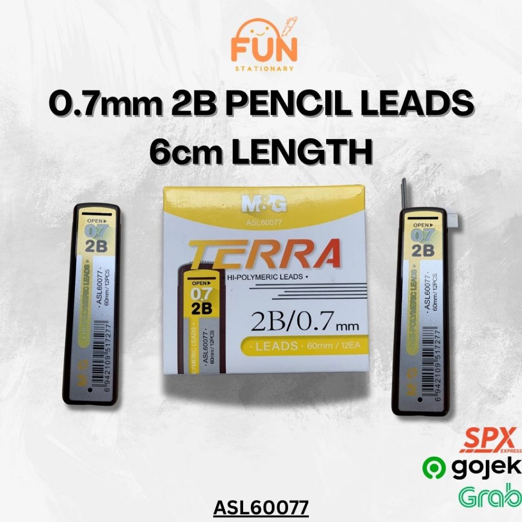 

0.7mm 2B PENCIL LEADS 6CM LENGTH