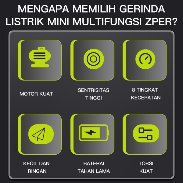 ZPER Bor Mini Listrik Set Lengkap Gerinda Mini Listrik PenghalusAlat Gerinda Mikro Pengukir Pena