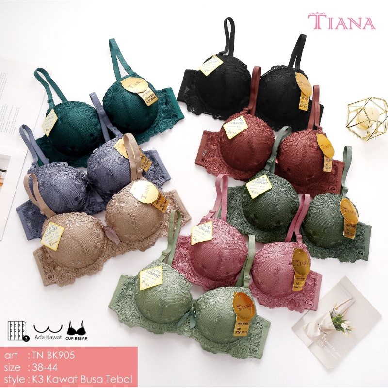 Bra kawat  2133 / K905  Bra Busa Super Tebal kancing 3 Bra push up ukuran 38.40.42.44