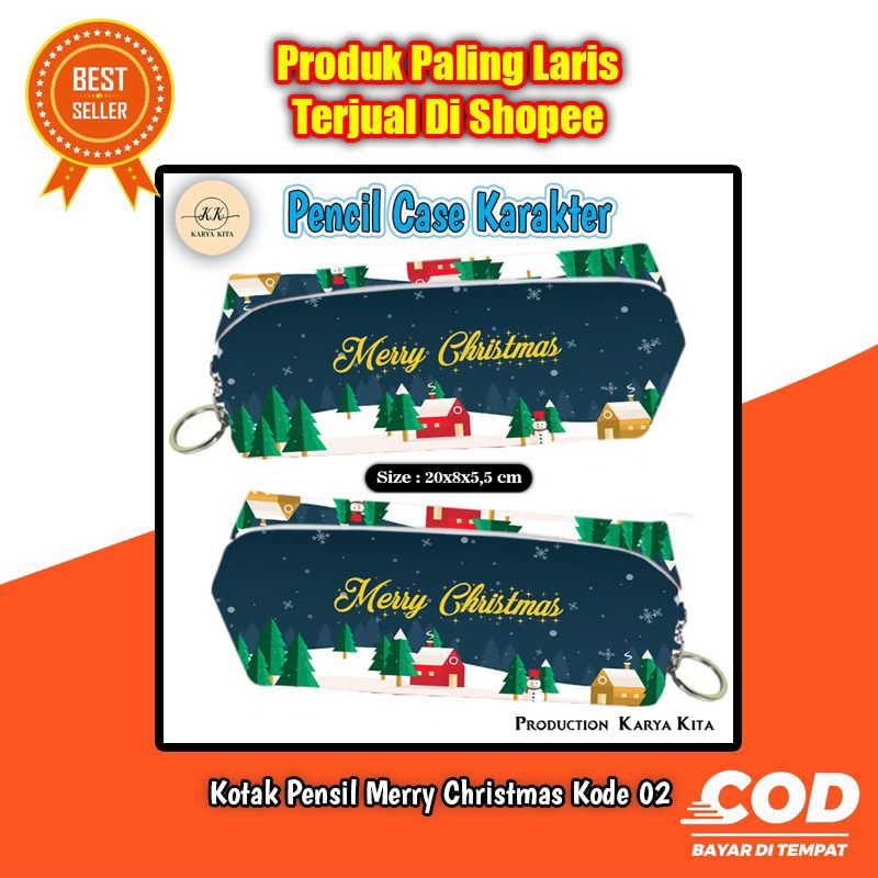 

Karya Kita PAKET 100PCS | tempat pensil desain MERRY CHRISTMAS