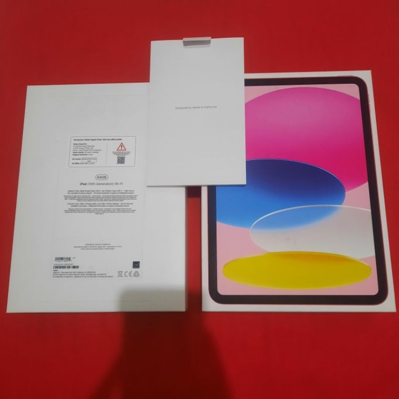dus box ipad 10 th generation pink 64 gb original 100% copotan ibox lengkap manual book