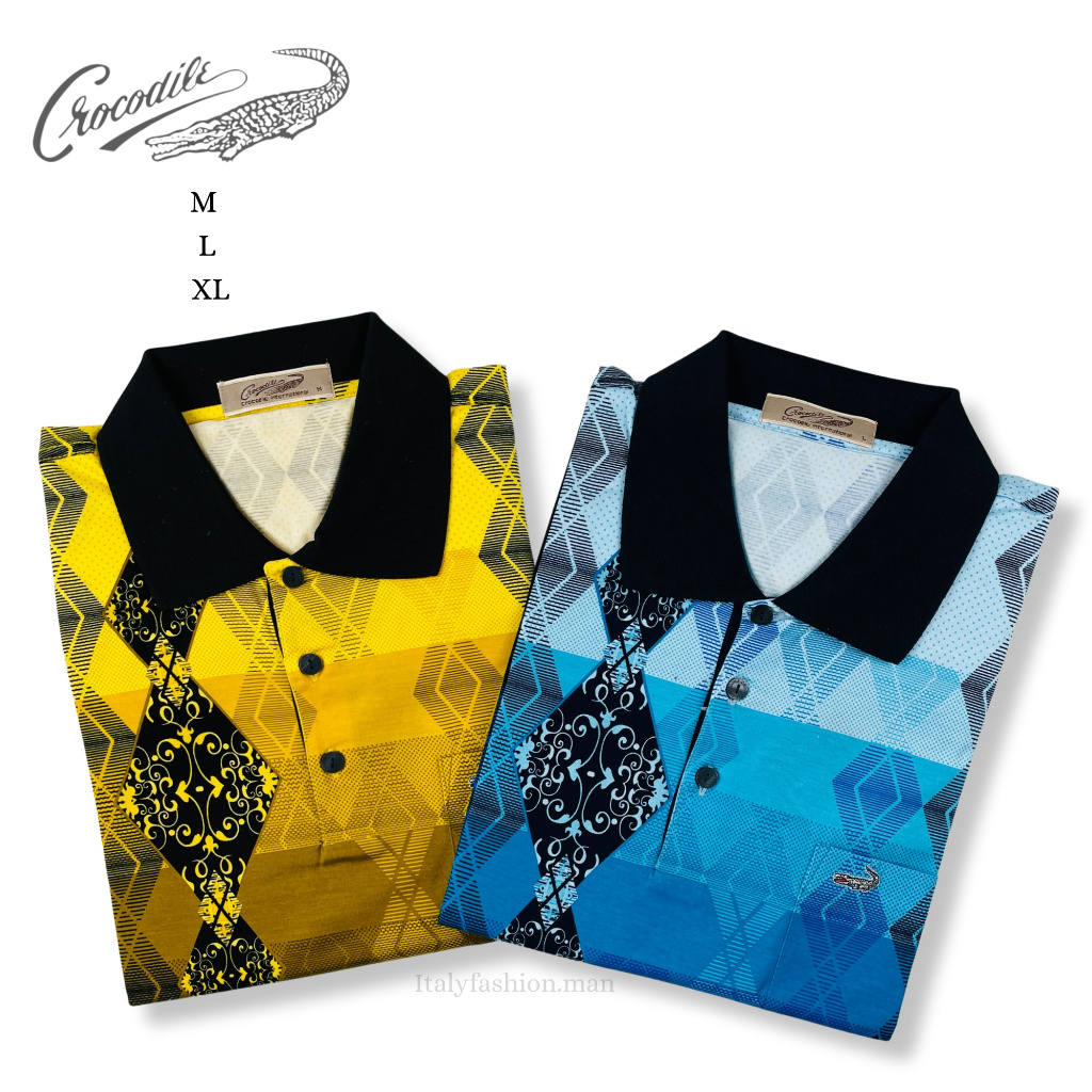 CROCODILE Kaos Polo Pendek Stretch Pria Original 1832 (Platinum)