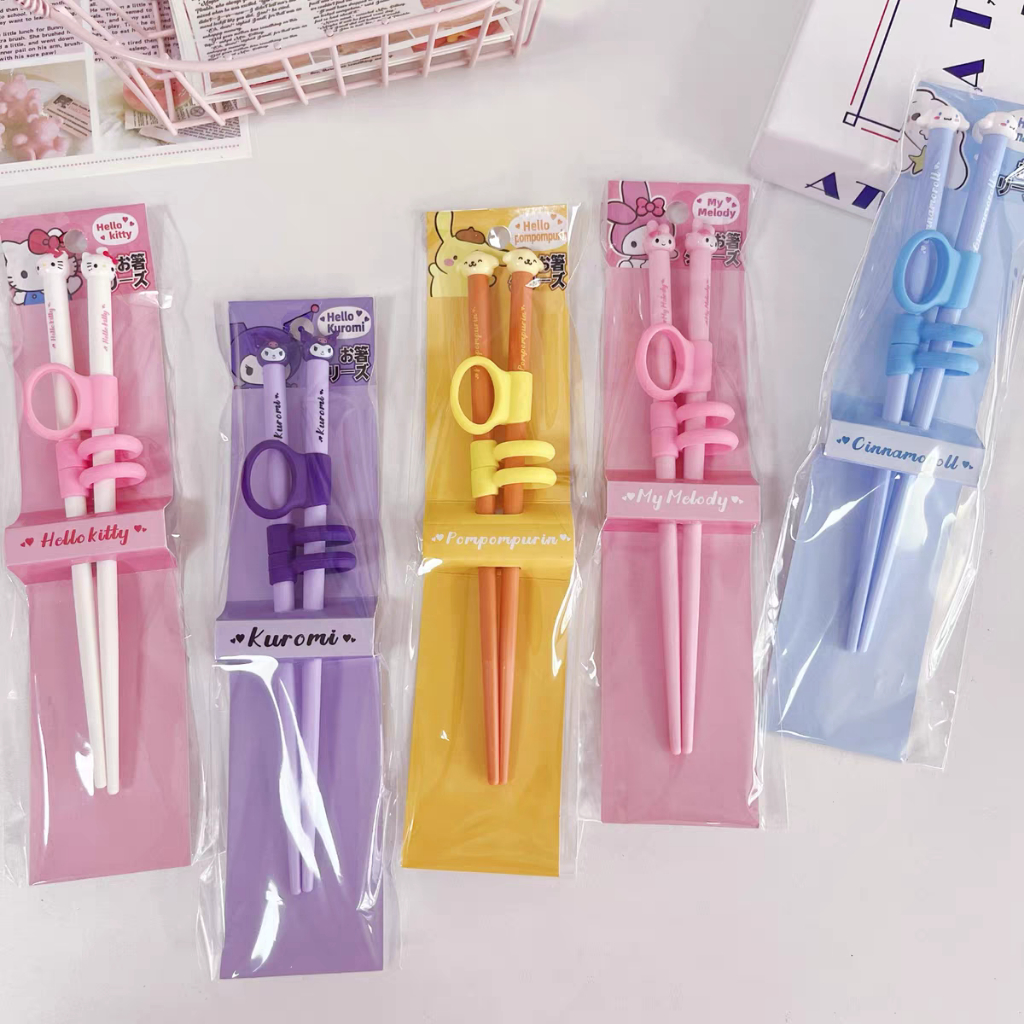 Sumpit Training Anak/Training Chopstick Sanryo Zanrio Pompurin Melodi Kitty Kulomi Moroll RB5