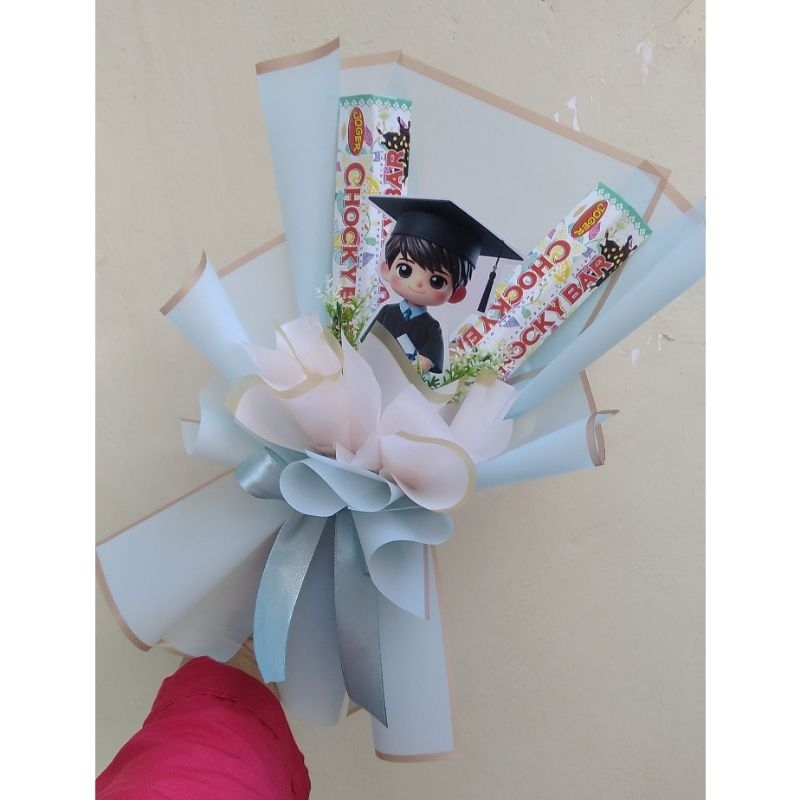 buket wisuda boneka plus coklat promo murah bandung