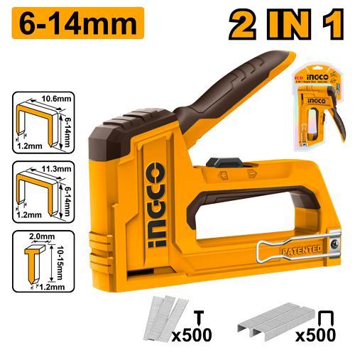 

Staple Gun 2 in 1 Tembak INGCO HSG1406 Jok Hekter Staples Stapler Paku 2 In 1 staple gun