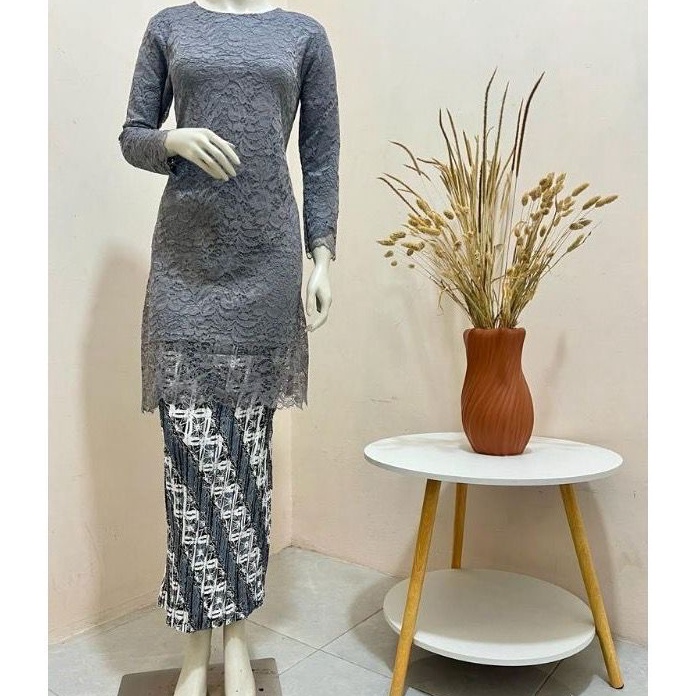 Terkini SETELAN KEBAYA TUNIK BRUKAT M5XL KEBAYA LEBARAN MEWAH SET KEBAYA RINJANIATASAN TUNIK JUMBO M