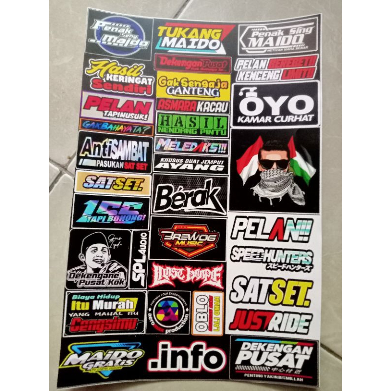 

STIKER KATA KATA | STIKER PACK | STIKER 1 LEMBAR | STIKER VYNIL | STIKER ANTI AIR