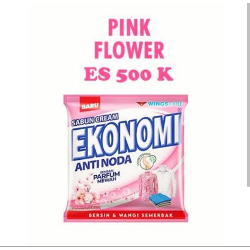 Sabun Colek Cream Ekonomi ES500K Pink Flower Siwak ESW500