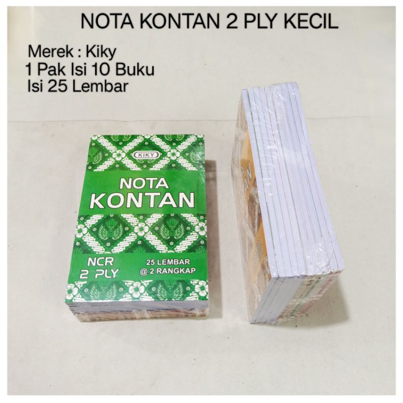 

1 Pak Nota Kontan 2 Ply Kiky Isi 10 Buku