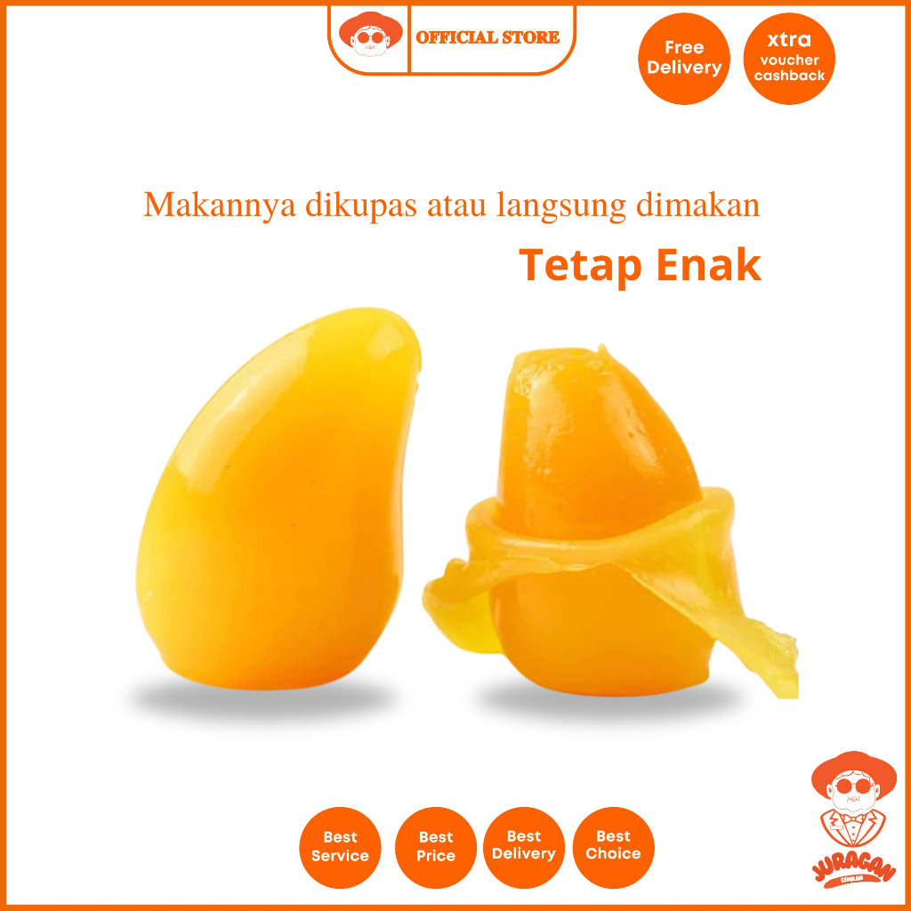 

RB TYL Permen Lunak Kupas (Per-Box) isi 20pcs x 20gr Rasa Buah Grape, Banana, Mango, Peach / Baopi