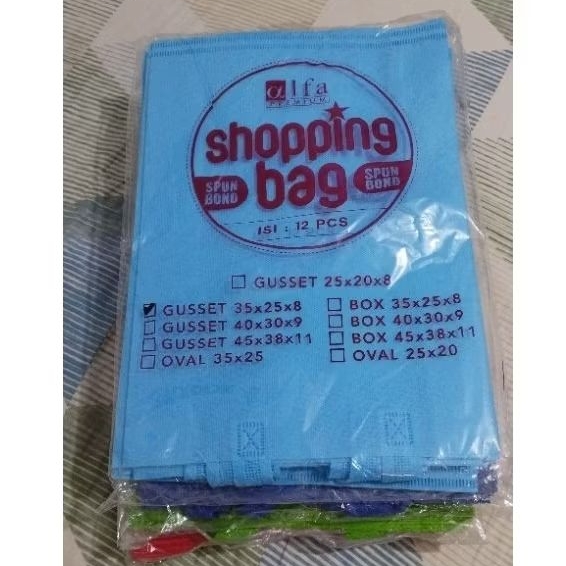 

TAS SPUNBOND 1 Lusin 35x25x8 Goodie Bag TAS belanja