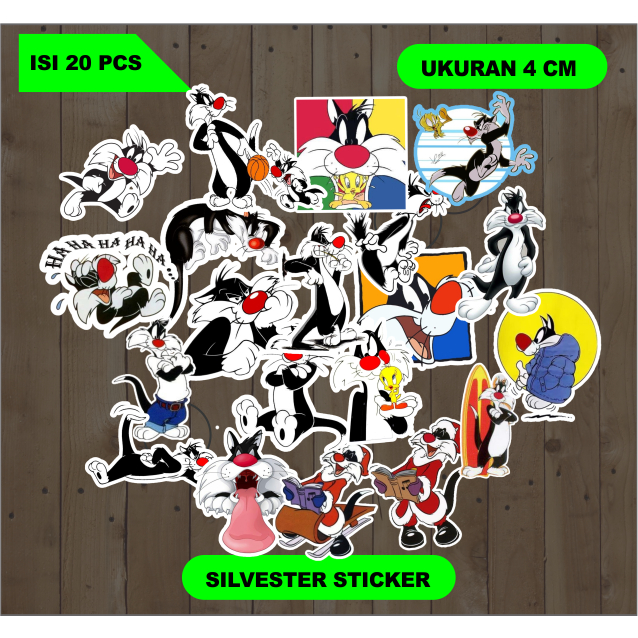 

STICKER STIKER SILVESTER THE CAT 20 PCS ANTI AIR