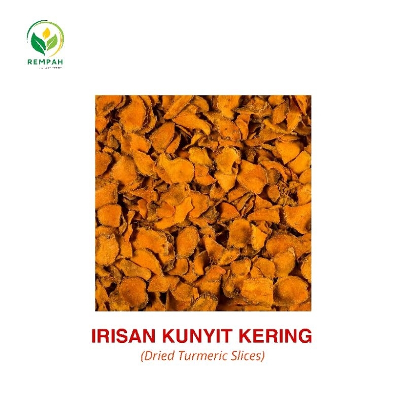 

IRISAN KUNYIT KERING/KUNIR KERING (Dried Turmeric Slices) REMPAH NATURE HERBS