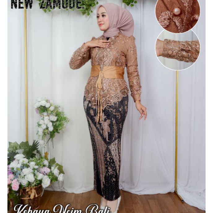 HJ6 LKKEBAYA MODERN Setelan Kebaya Encim Bali Setelan Kebaya Bali Modern Kebaya Busui Kebaya Wisuda 