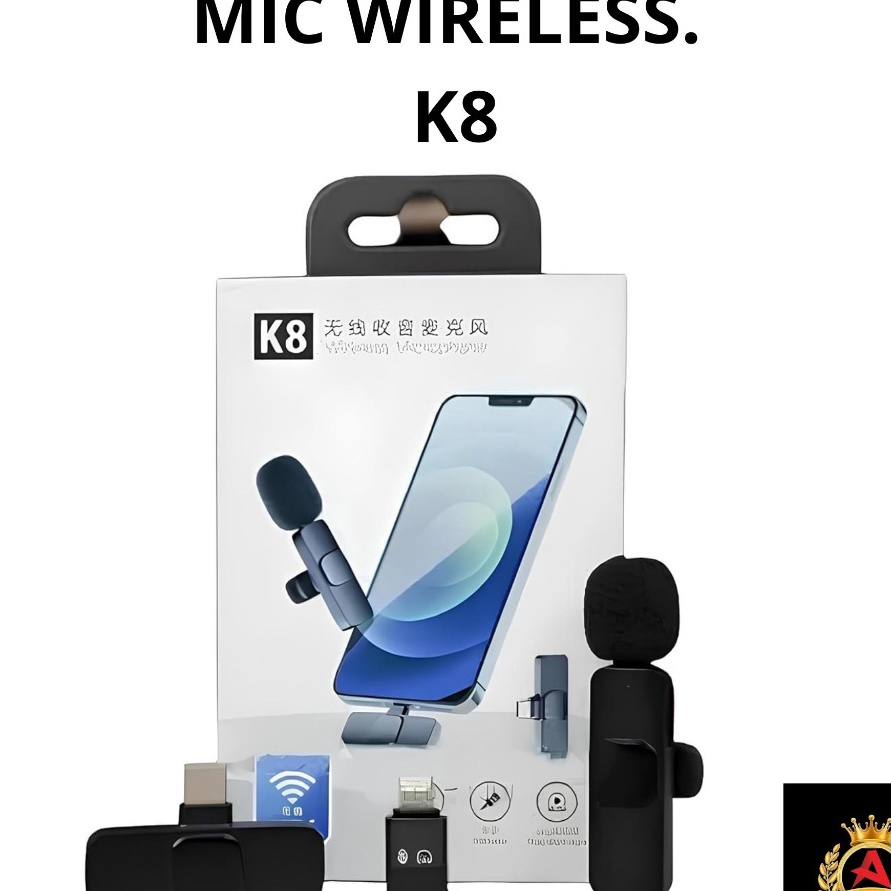 murah MIC WIRELESS K8 TYPE C  MICROPHONE WIRELESS K8 LHTNING MIC BROADCAST