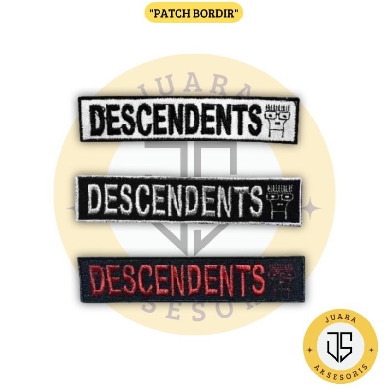 Patch Bordir Jahit Band Descendents Iron Patch Emblem Aksesoris Bordir Logo