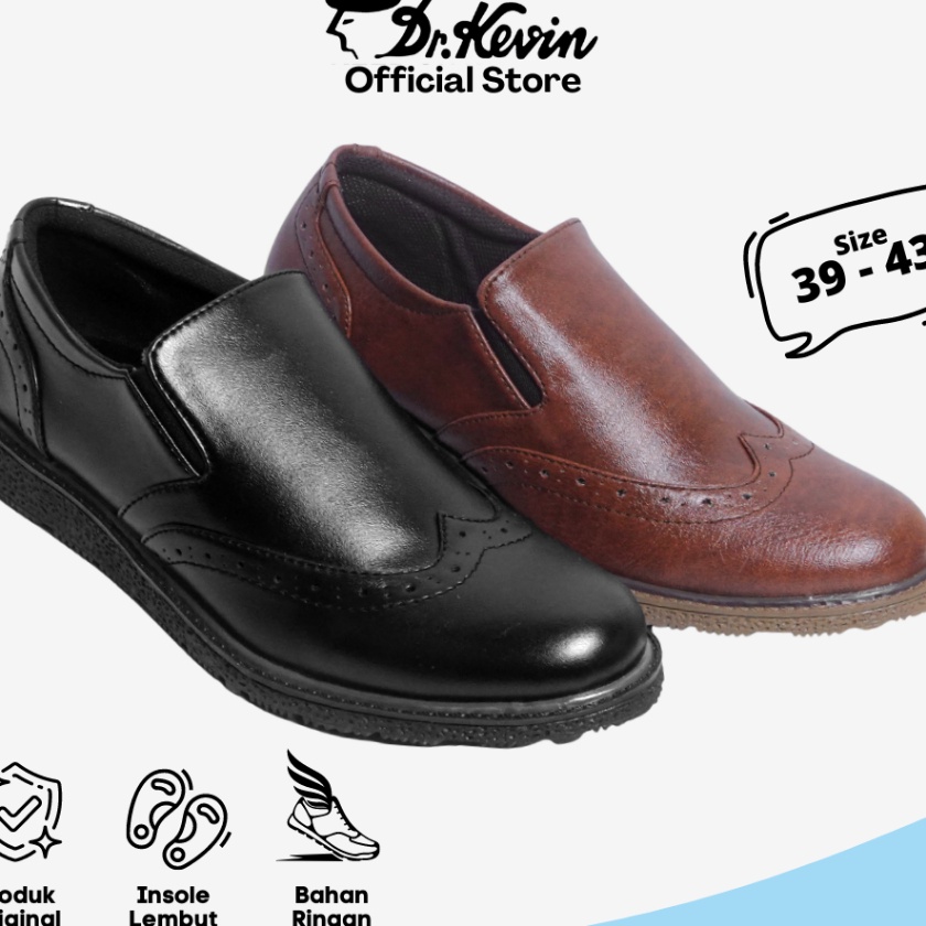 berkualitas Dr Kevin Sepatu Formal  Kasual Pria Men Formal Shoes 83125