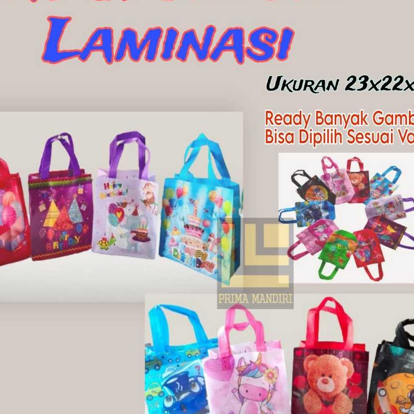 

Terlaris 12 pcs Goodie Bag Tas Karakter Tas SpunbondTAS ULANG TAHUN ANAK