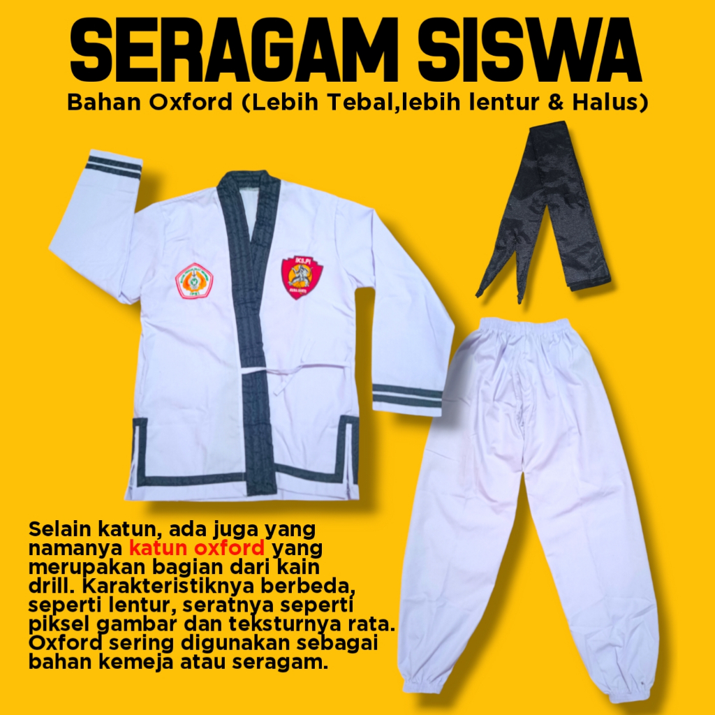 [Tebal&lembut] Seragam iks.pi kera sakti /Baju Latihan Pencak silat iks.pi kera sakti bahan Oxford