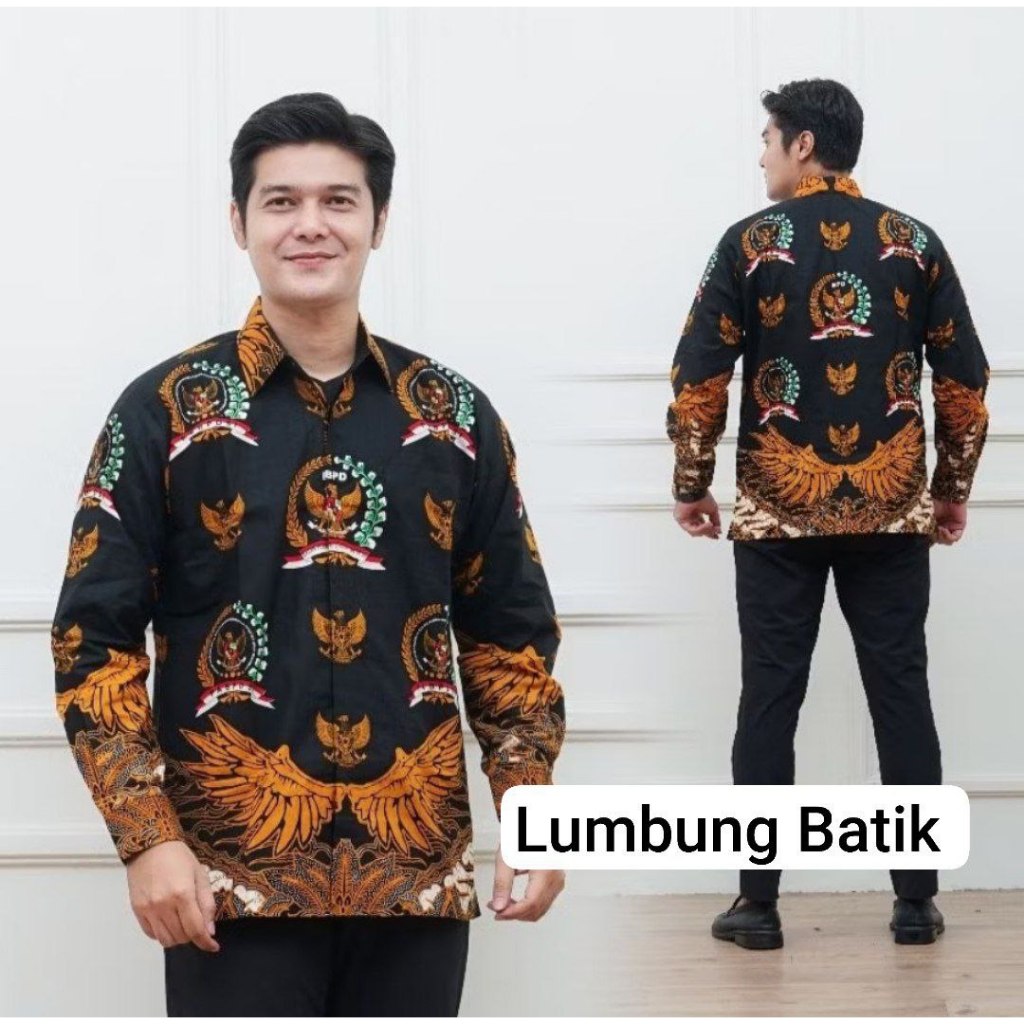 Kemeja Batik Bpd Terbaru 2024 Persatuan Perangkat Desa Indonesia lapis Furing bahan Katun Halus Ukur