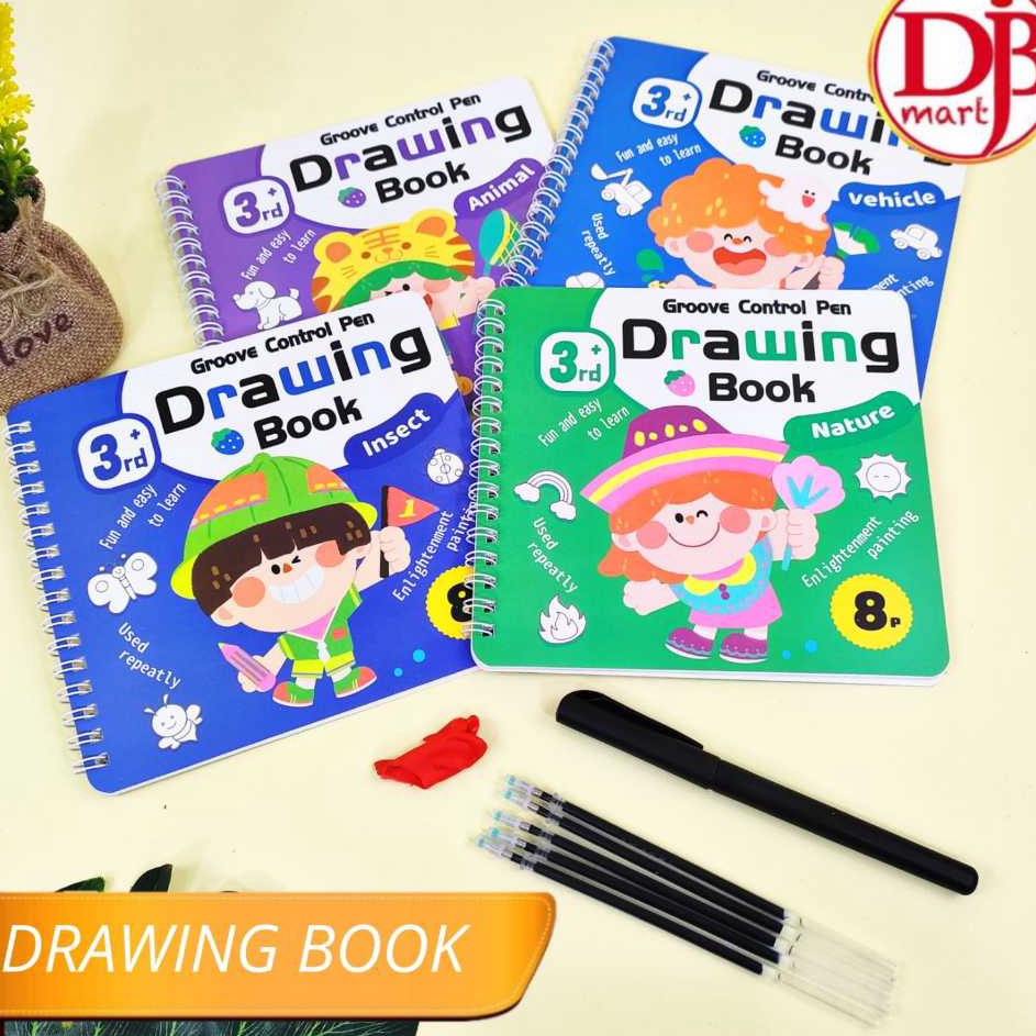 

Terkeren DJB Drawing Book Set Isi 4pcs Buku Gambar Mewarnai Anak