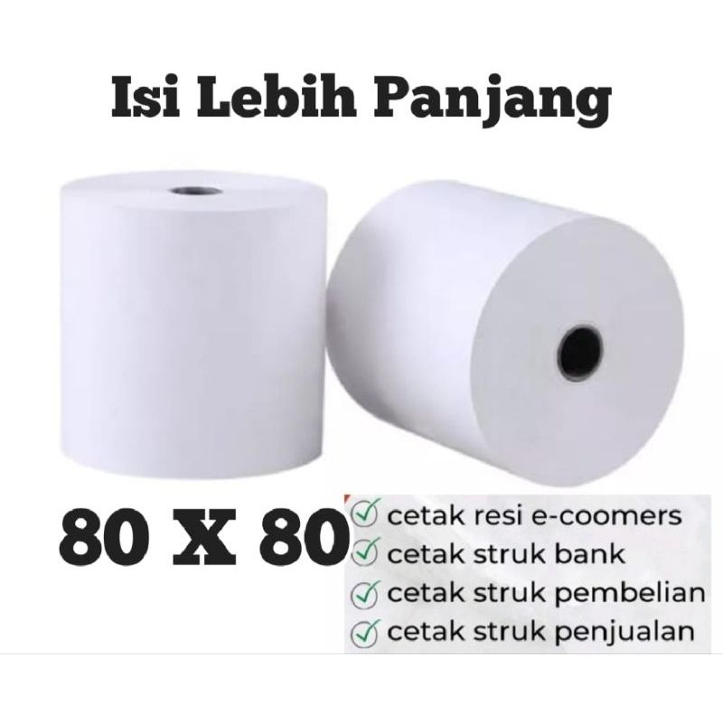

kertas struk Thermal EDC 80×80mm cocok buat struk/resi parkir