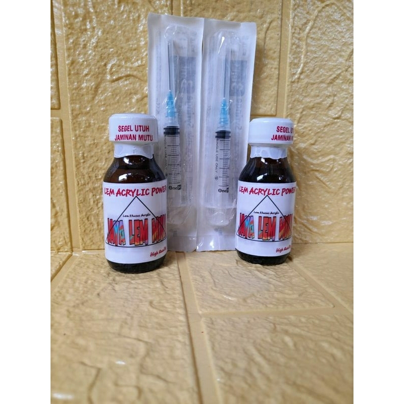 

lem akrilik 70 ml + suntikan harga per botol